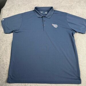 Tennessee Titans Polo Shirt Men's 2XL XXL Blue Dri Fit Polo Men's